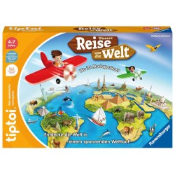 Ravensburger tiptoi Spiel 00117 Unsere Reise um die Welt   Lernspiel ab 4 Jahren, lehrreiches Geogra