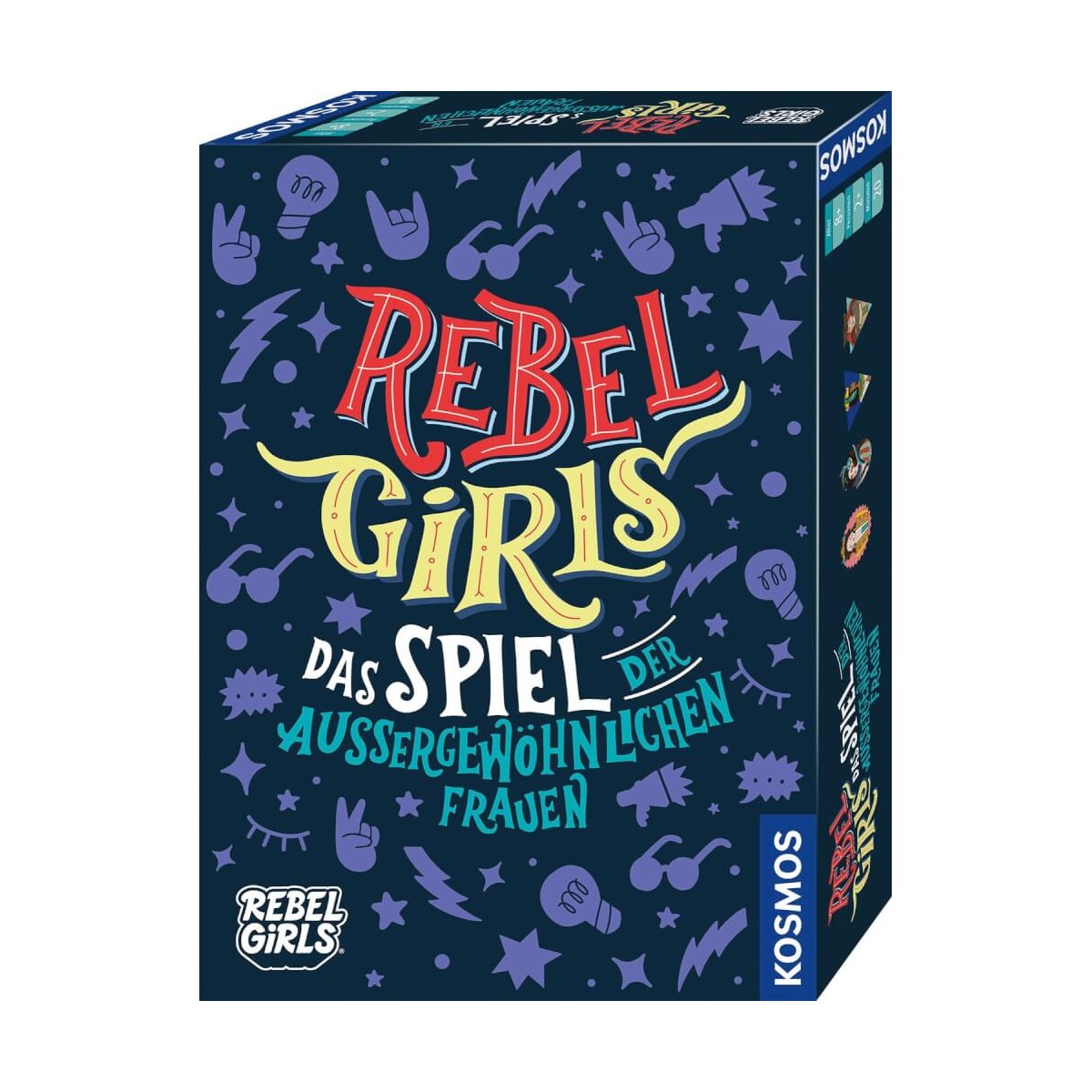 Rebel Girls: Das Spiel der außergewöhnlichen Frauen – farbenfrohe Spielebox von Kosmos.