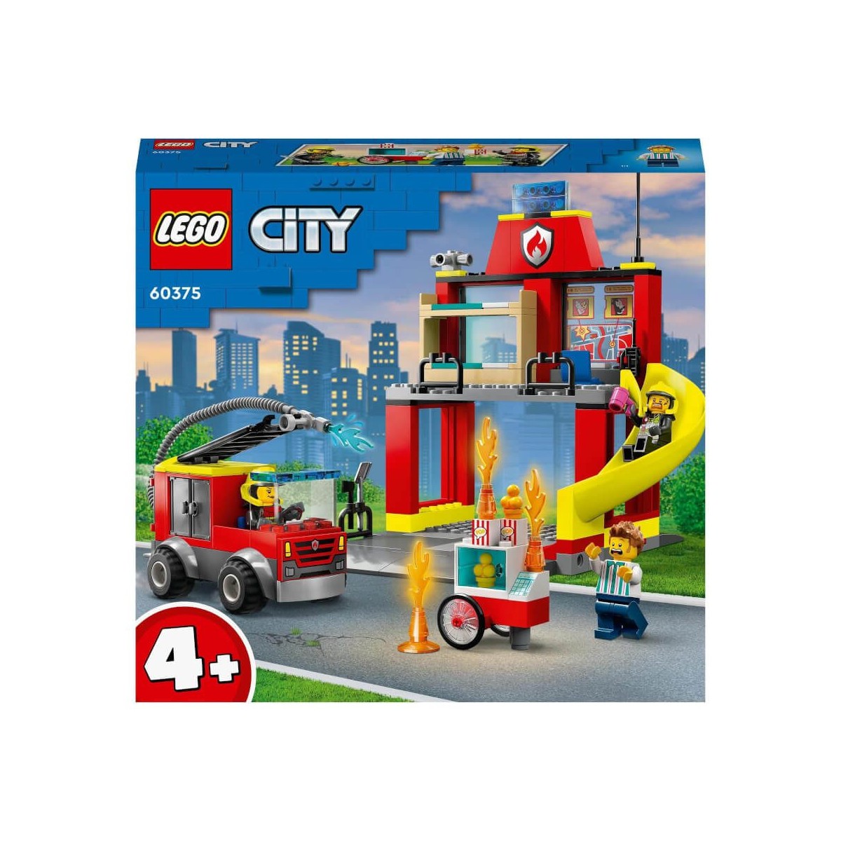 City 60375 Feuerwehrstation und Löschauto