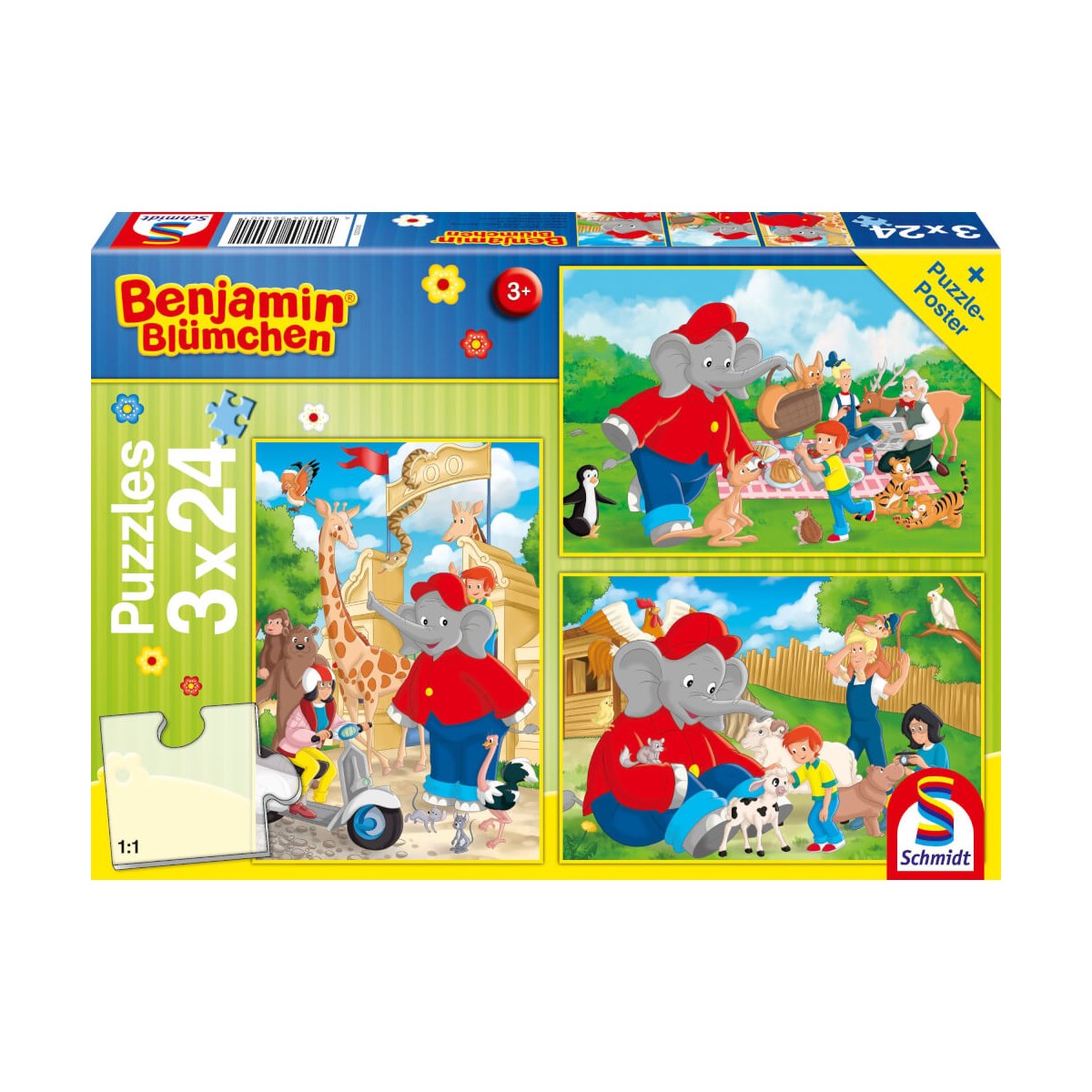 Schmidt Spiele Puzzle Im Zoo, 3x24T