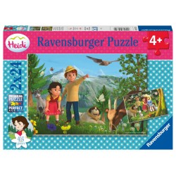 Ravensburger Kinderpuzzle 05672   Heidi's Abenteuer   2x24 Teile Heidi Puzzle für Kinder ab 4 Jahren