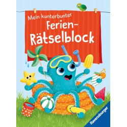 Ravensburger Mein kunterbunter Ferien Rätselblock   Rätselspaß im Urlaub, auf Reisen oder Zuhause