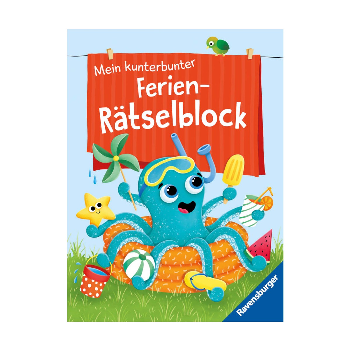 Ravensburger Mein kunterbunter Ferien Rätselblock   Rätselspaß im Urlaub, auf Reisen oder Zuhause
