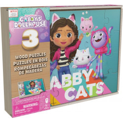 CGI Gabbys Dollhouse Holzpuzzle 3er Set