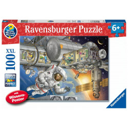 Ravensburger Kinderpuzzle 13366   Auf der Weltraumstation   Wieso? Weshalb? Warum? Puzzle 100 Teile