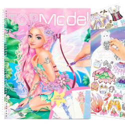 Create your TOP Model   Malbuch mit Stickern Fantasy