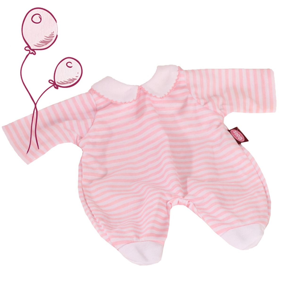 Götz 3402499 Anzug Streifen, rosa, 30cm