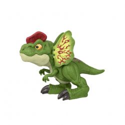 Jurassic World Uncaged Dinosaurierspielzeug Mit Geräuschen, Uncaged Dilophosaurus-Figur Für Wilden Kampfspaß