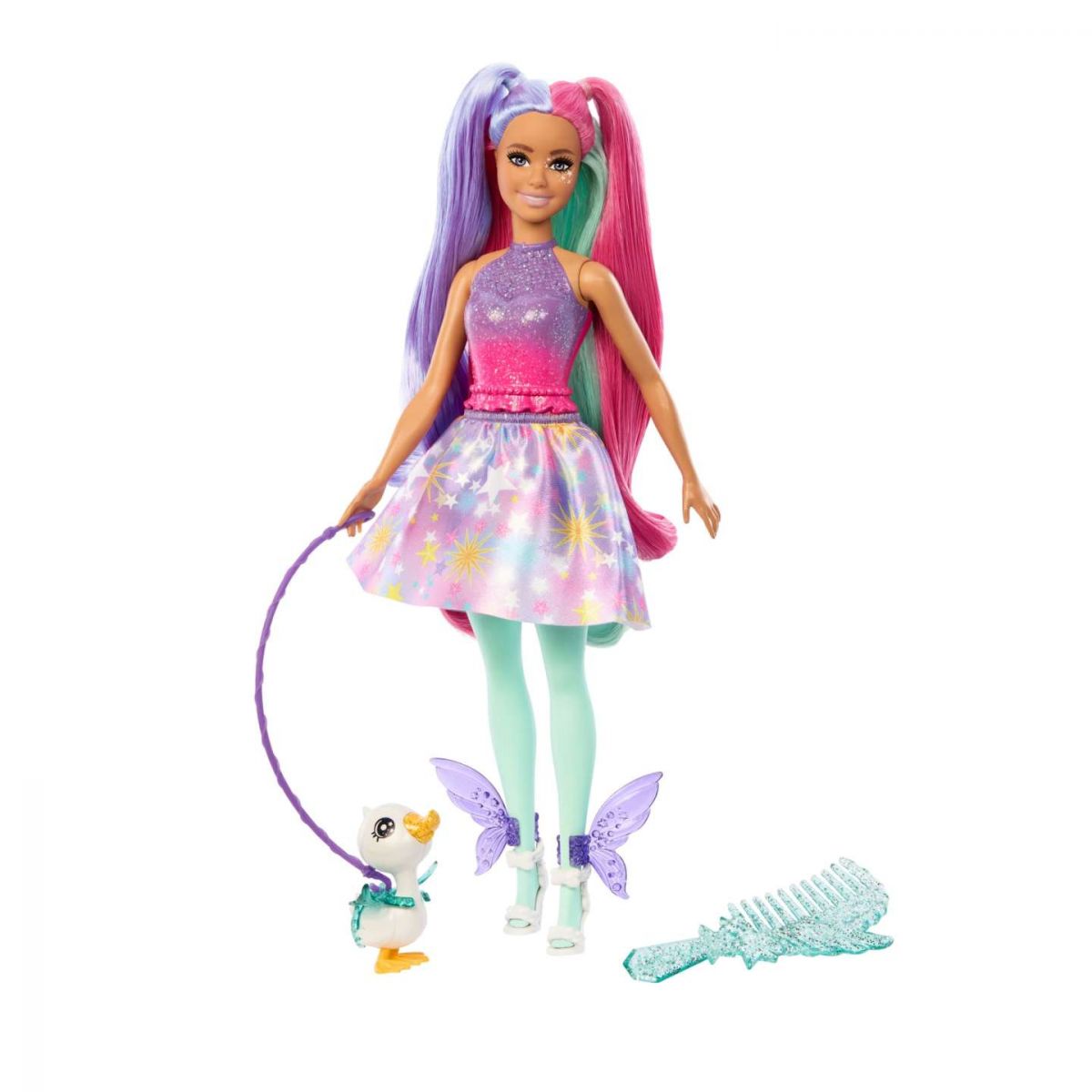 Barbie-Puppe mit märchenhaftem Outfit und Tierfreund, The Glyph, Barbie A Touch of Magic