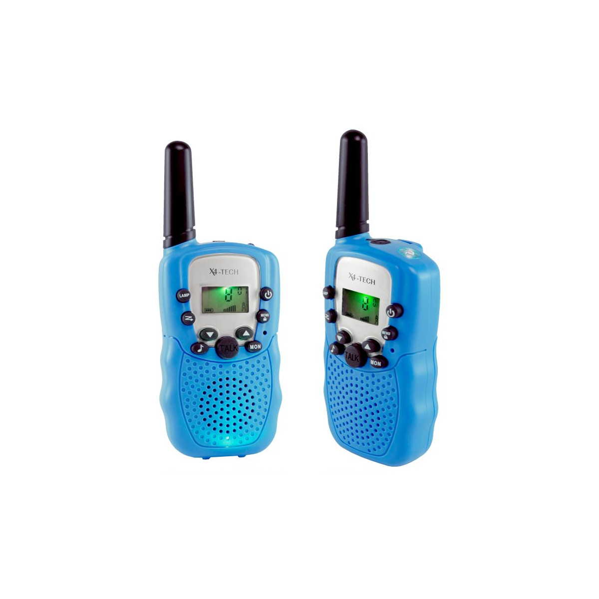 X4-TECH Walkie Talkie 2er Set blau