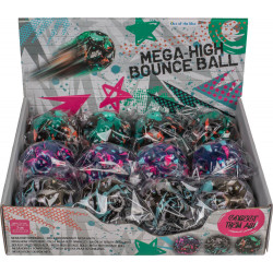Mega High Springball, ca. 7 cm, aus Kunststoff, 3 farbig sortiert