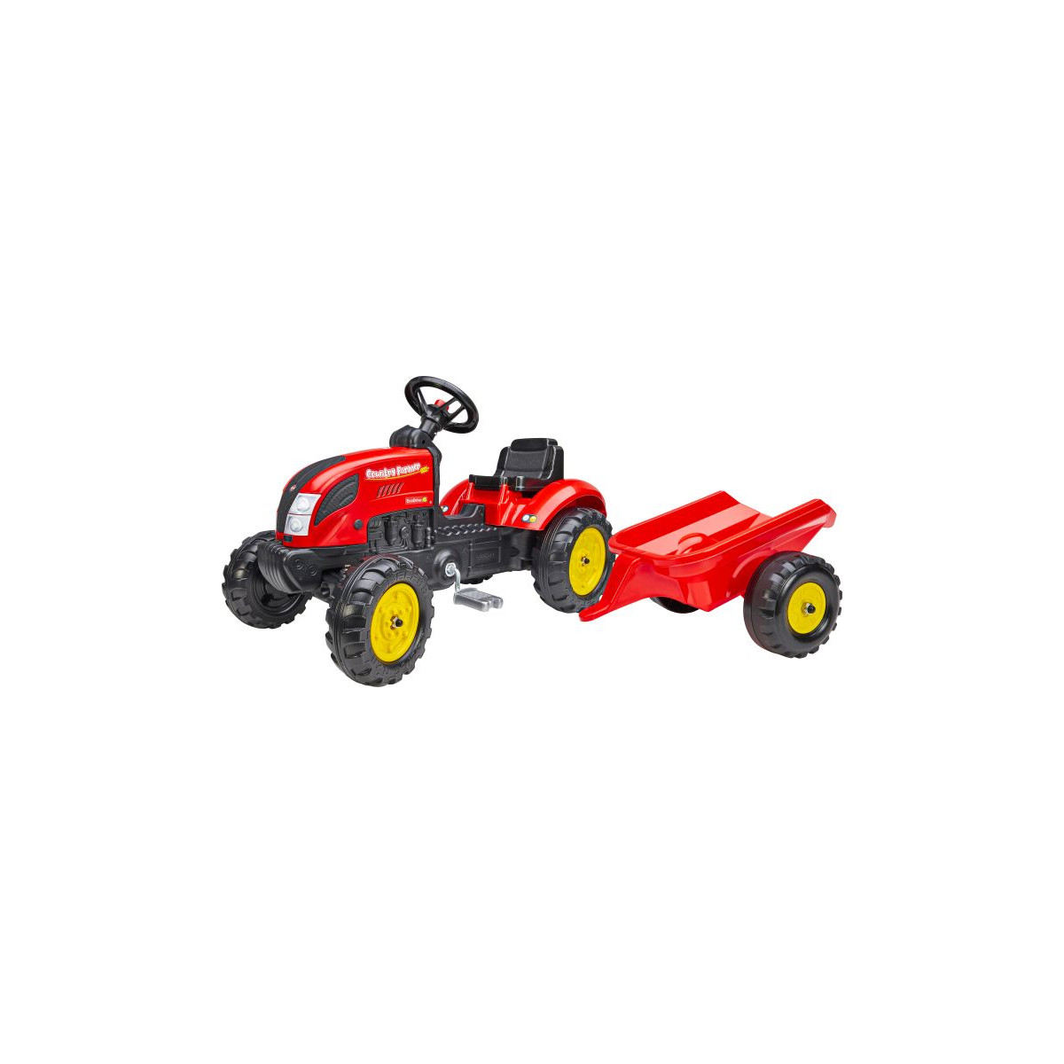 Tret-Traktor mit Hänger rot 2-5 J.