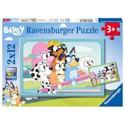 Ravensburger Kinderpuzzle 05693   Spaß mit Bluey    2x12 Teile Bluey Puzzle für Kinder ab 3 Jahren