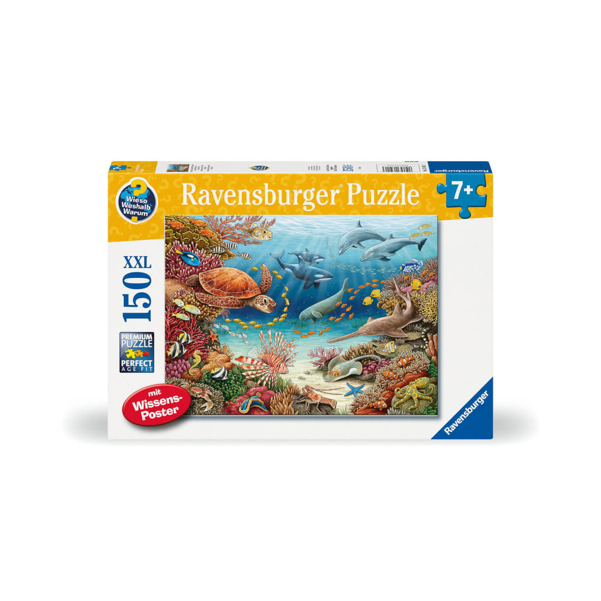 Ravensburger Kinderpuzzle 13411   Meerestiere am Korallenriff   Wieso? Weshalb? Warum? Puzzle 150 Te