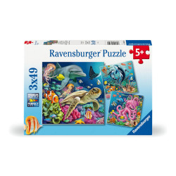 Ravensburger Kinderpuzzle   12000859 Bezaubernde Unterwasserwelt   3x49 Teile Puzzle für Kinder ab 5
