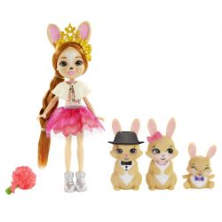 Mattel Enchantimals Royals Brystal Bunny Familie