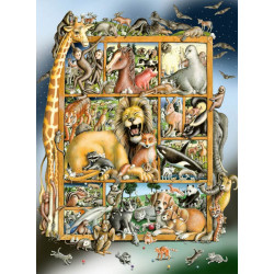 Ravensburger Kinderpuzzle   12000862 Tiere im Regal   100 Teile XXL Puzzle für Kinder ab 6 Jahren