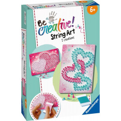 Ravensburger 18242 String Art Hearts – Kreative Fadenbilder mit liebevollen Herzen, für Kinder ab 6