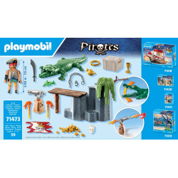 PLAYMOBIL 71473 Pirat mit Alligator