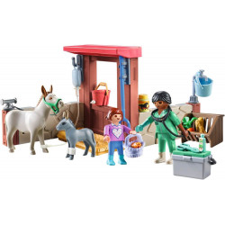 PLAYMOBIL 71471 Tierarzteinsatz bei den Eseln