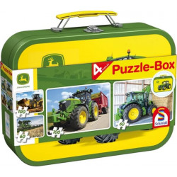 Schmidt Spiele Puzzle John Deere, Puzzle Box, 2x60, 2x100 Teile