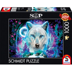 Puzzle Sheena Pike Neon Arktis Wolf 1000Teile