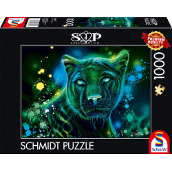 Puzzle Sheena Pike Neon Blau grüner Panther 1000Teile