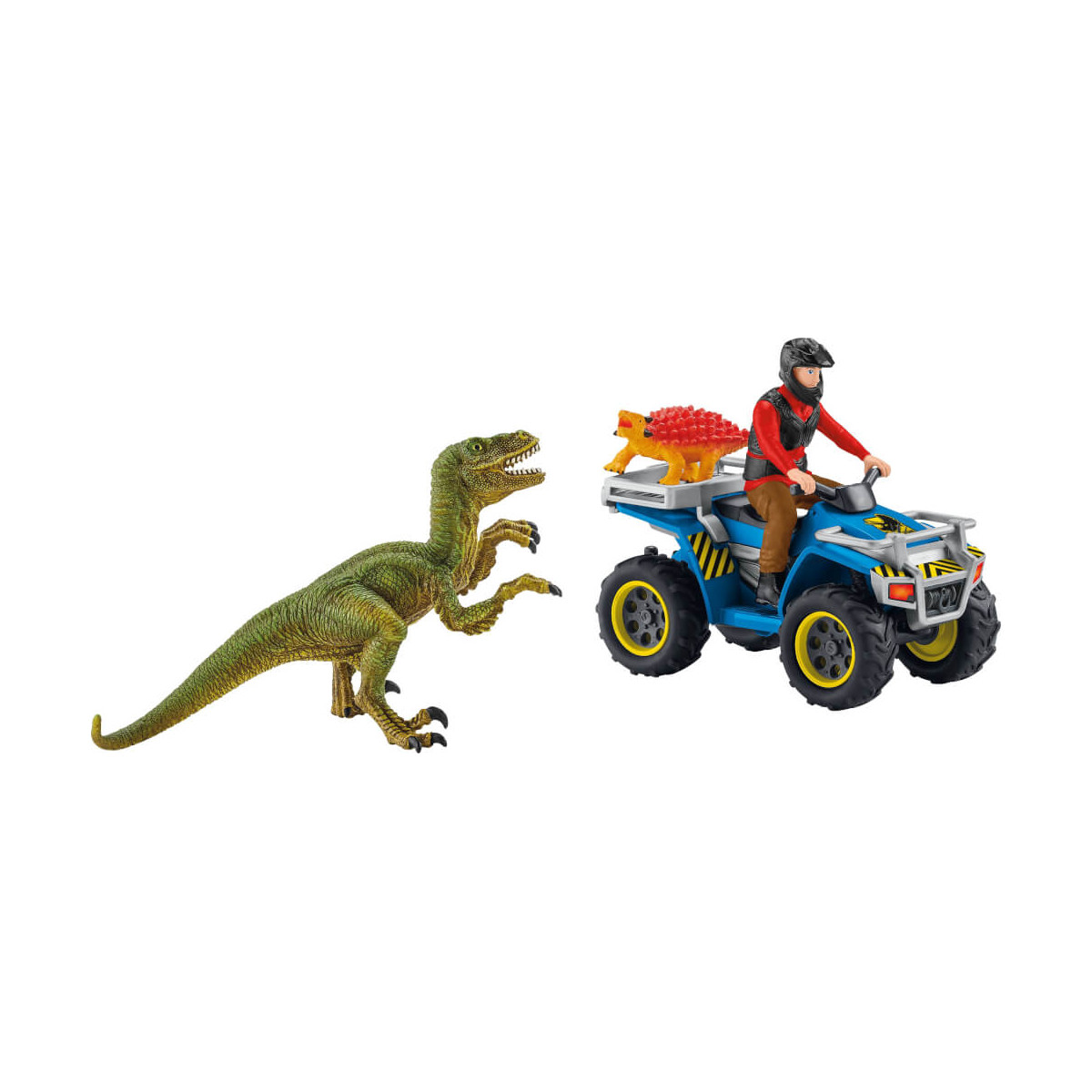 schleich® Dinosaurs 41466 Flucht auf Quad vor Velociraptor