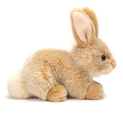 Teddy Hermann Hase sitzend, beige, ca. 18 cm