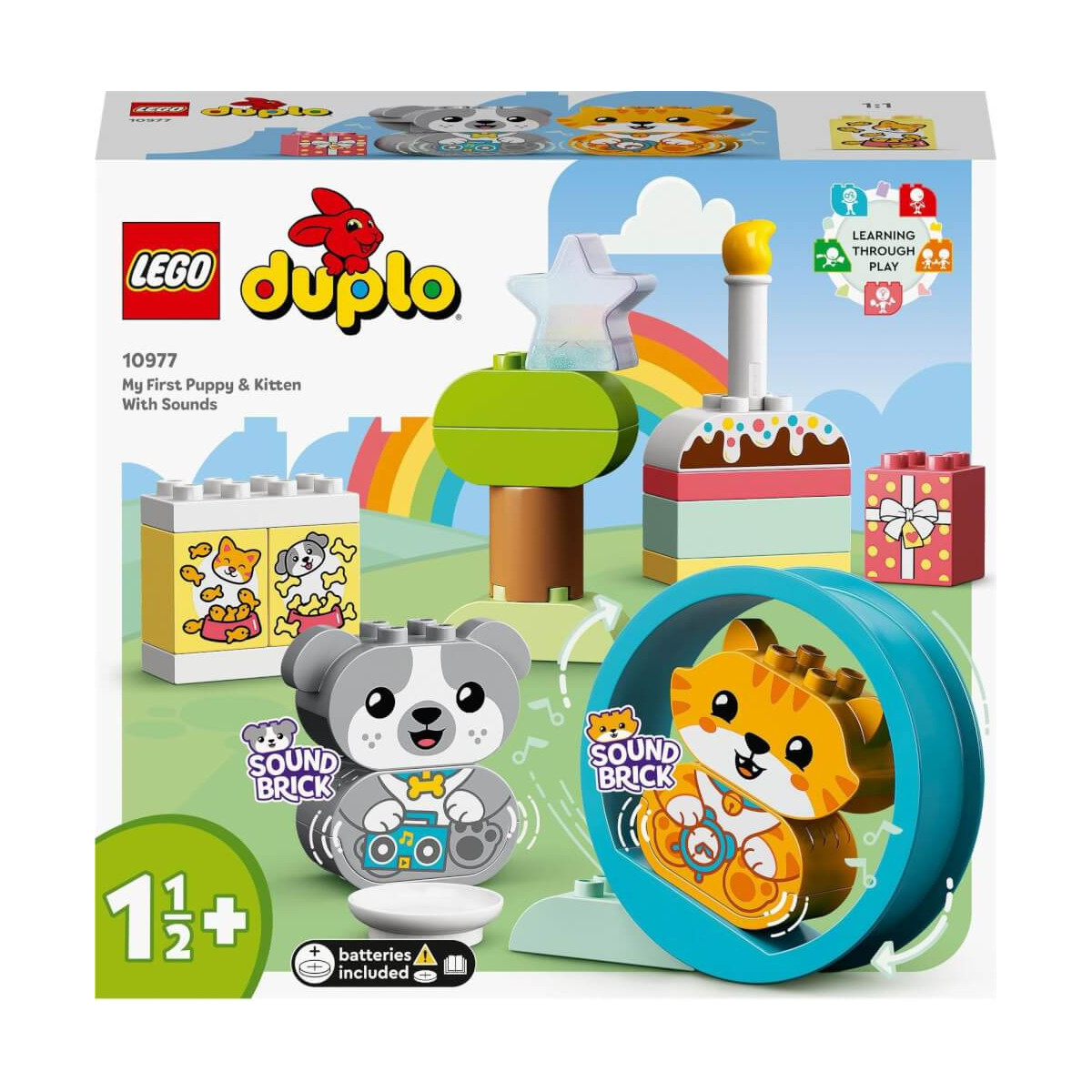 LEGO® DUPLO 10977 Mein erstes Hündchen & Kätzchen – mit Ton