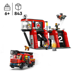 thumb-alternative:LEGO® City 60414 Feuerwehrstation mit Drehleiterfahrzeug