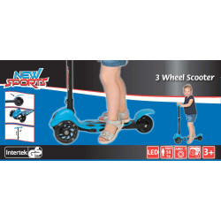 New Sports 3 Wheel Scooter Blau, 120 mm, ABEC 7