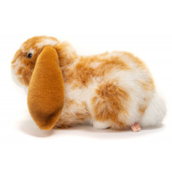 Teddy Hermann Hase sitzend, hellbraun weiß gescheckt, 30 cm