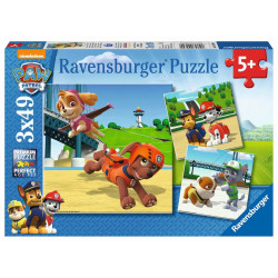 Ravenburger 9239 Puzzle Team auf 4 Pfoten 3 X 49 Teile