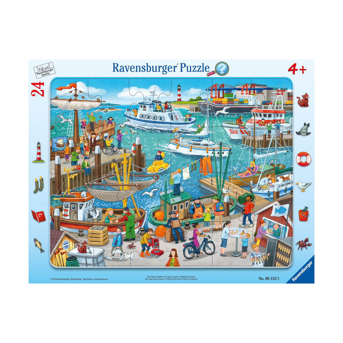 Ravenburger 6152 Puzzle Ein Tag am Hafen 24 Teile