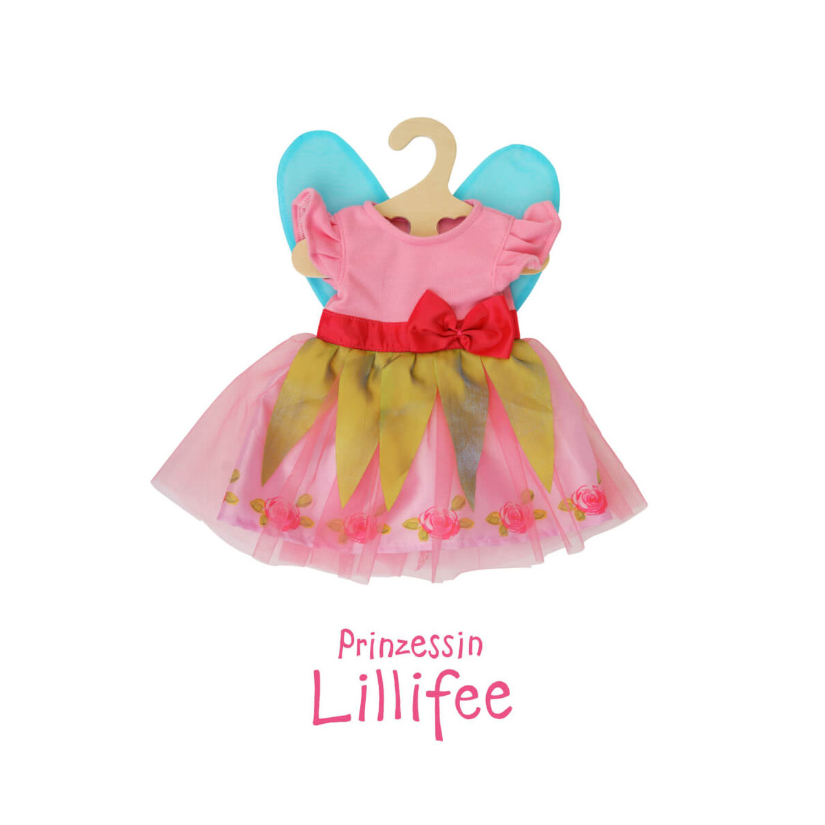 Puppenkleid ''Prinzessin Lillifee'' mit pinker Schleife, Gr. 35 45 cm