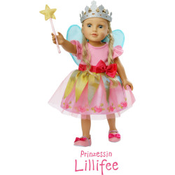 thumb-alternative:Puppenkleid ''Prinzessin Lillifee'' mit pinker Schleife, Gr. 28 35 cm