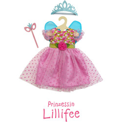 Puppenkleid ''Prinzessin Lillifee'' mit Glitzerkrone und Augenmaske, 3 teilig, Gr. 35 45 cm