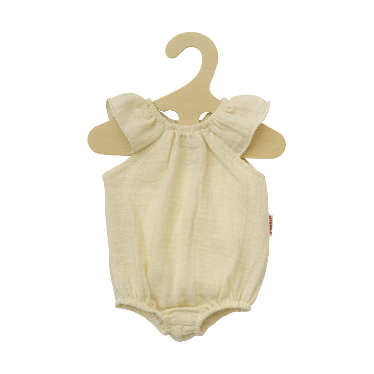 Puppen Body mit Rüschen aus 100 % Bio Baumwolle, ecru, Gr. 35 45 cm
