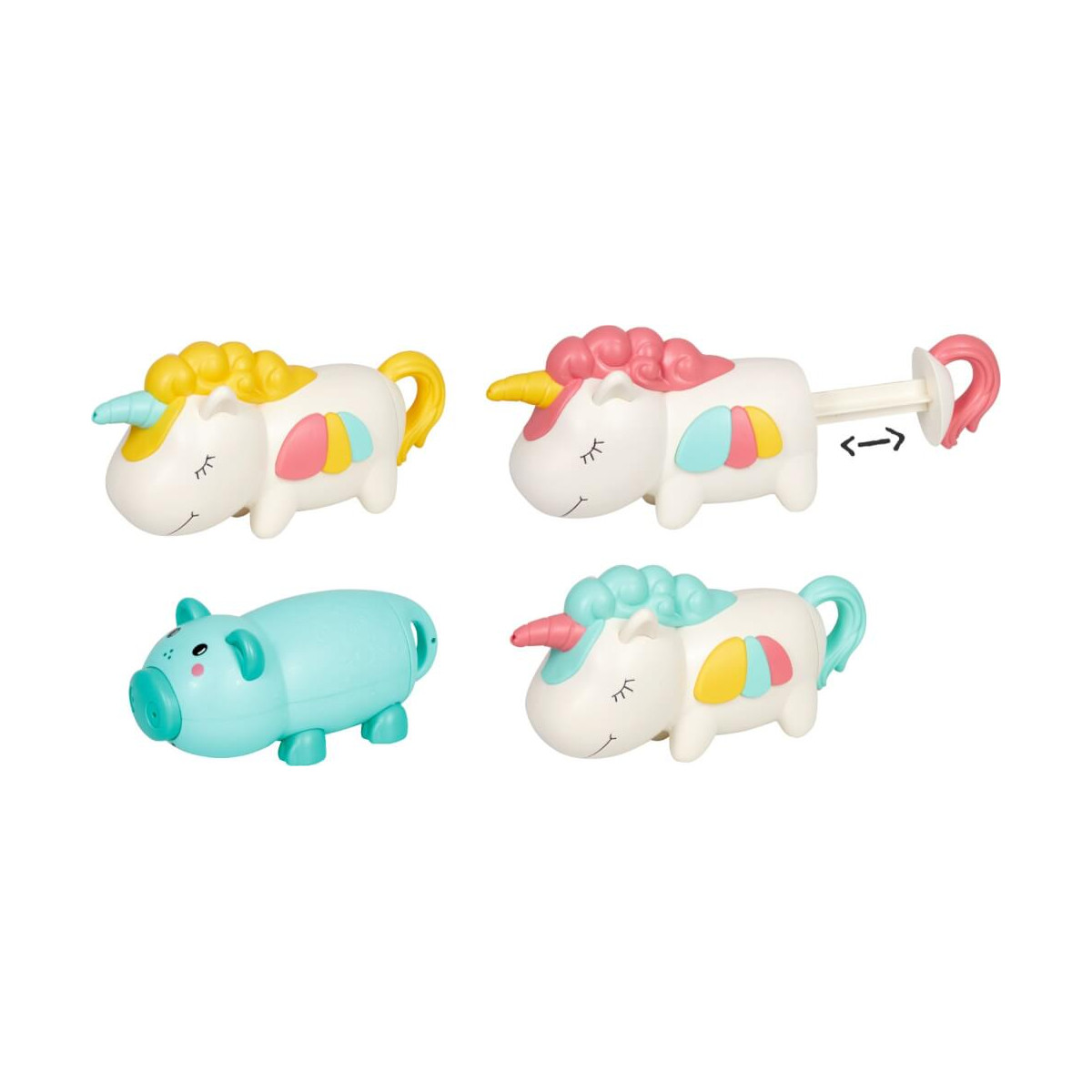 Wassershooter Einhorn & Schwein   Sp Sommerkinder, sortiert (1 Stück)