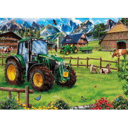Alpenvorland mit Traktor: John Deere 6120M, Puzzle John Deere 1.000 Teile