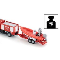 SIKU 1636 Unimog Feuerwehr mit Boot 1:87, sortiert