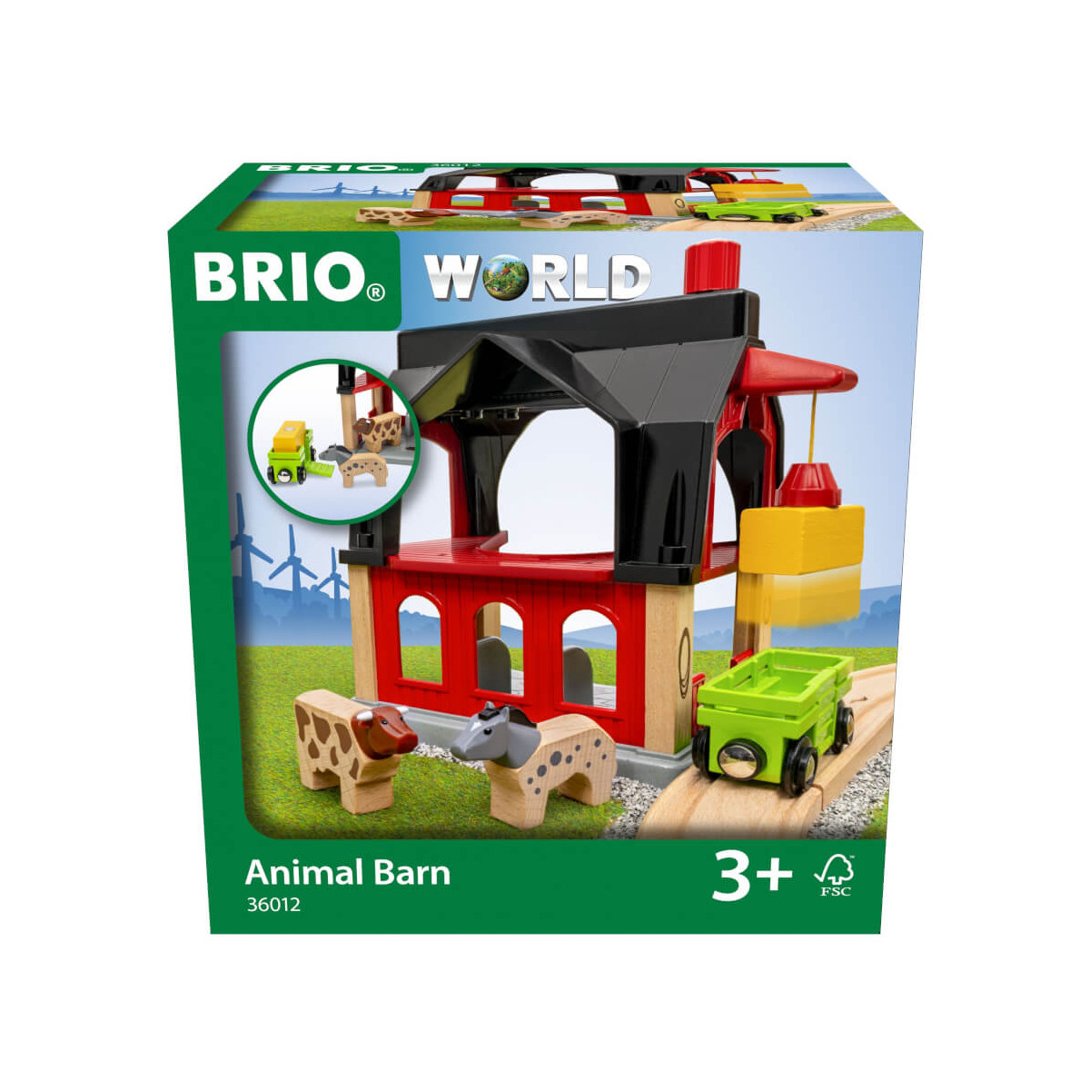 Ravensburger 63601200 BRIO Tierscheune mit Heuwaggon RW Destinations