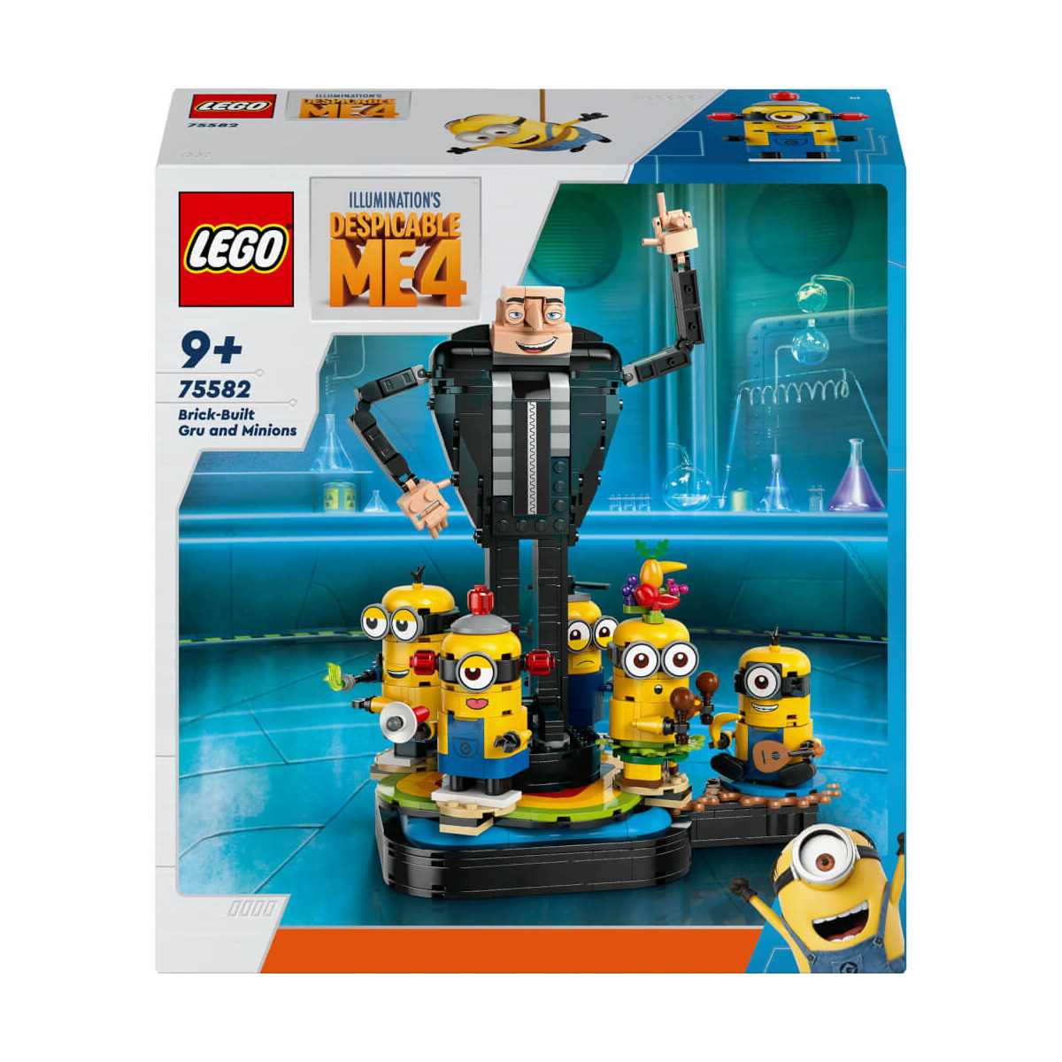 LEGO Ich – Einfach unverbesserlich 4 Set mit Gru und Minions, empfohlen ab 9 Jahren.