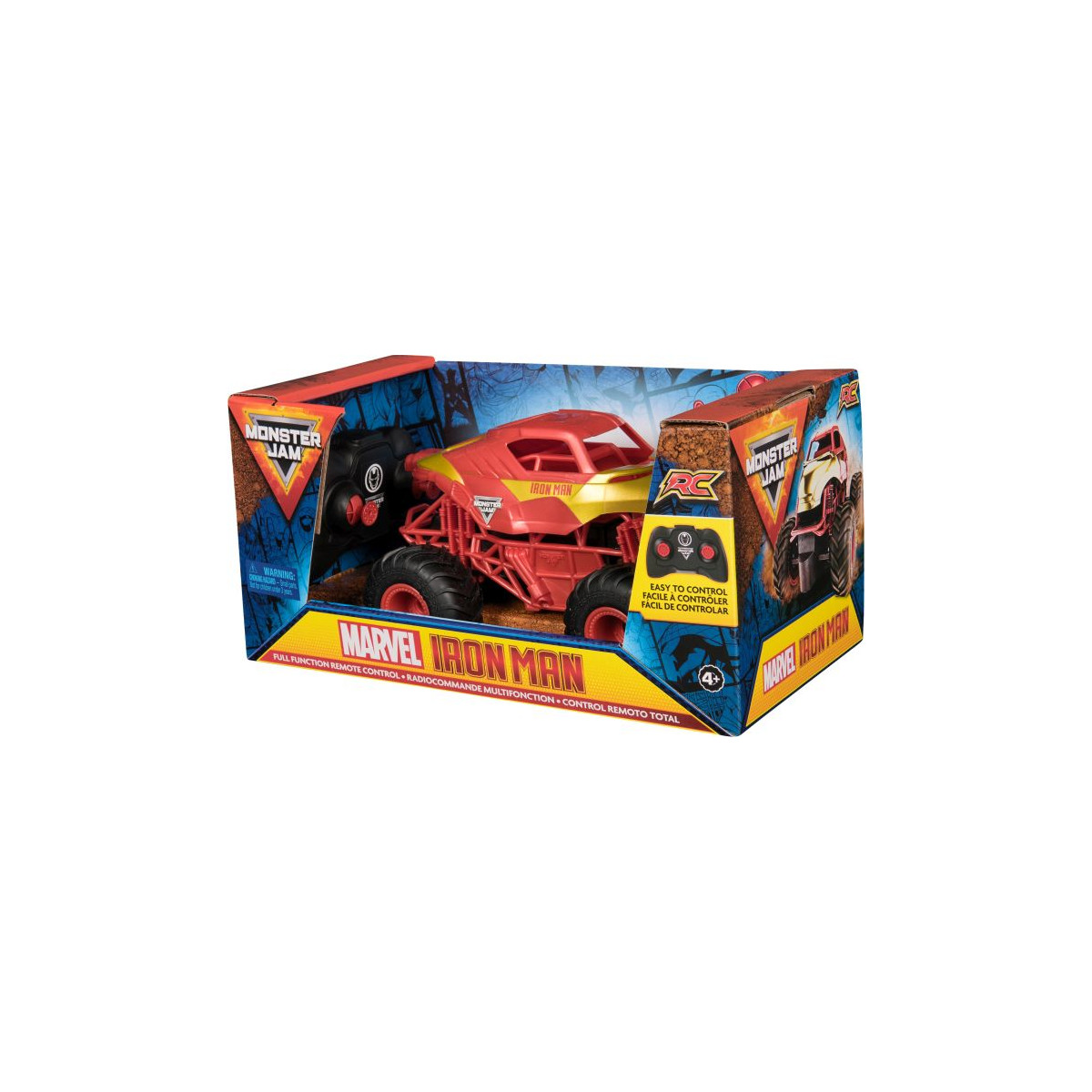 Iron Man Monster Jam RC-Truck in rot-gelber Marvel-Box.