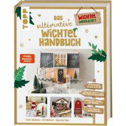img_0:Cover von „Das ultimative Wichtel Handbuch“ mit festlichen Bastelideen und weihnachtlichen Dekorationen.