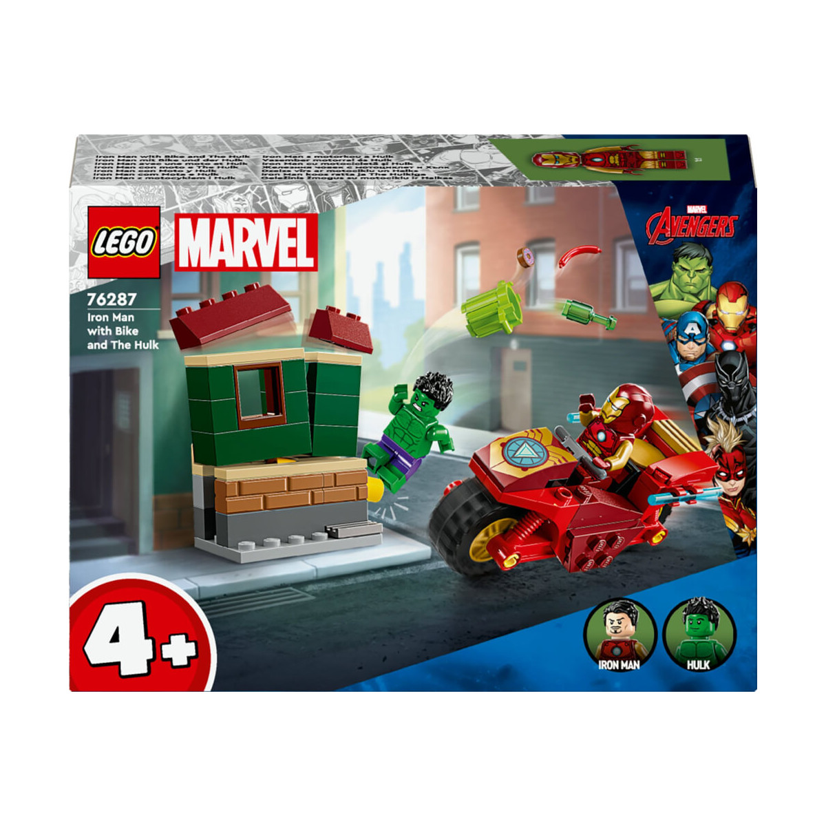 LEGO® Marvel Super Heroes™ 76287 Iron Man mit Bike und der Hulk