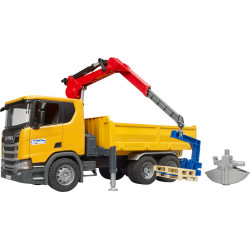 bruder 03551 Scania Super 560R Baustellen  LKW Kran und 2 Paletten