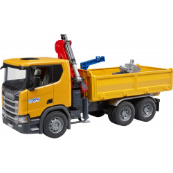 bruder 03551 Scania Super 560R Baustellen  LKW Kran und 2 Paletten