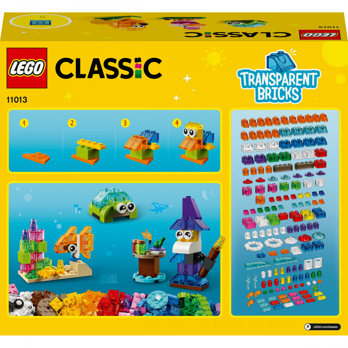 LEGO® Classic 11013 Kreativ Bauset mit durchsichtigen Steinen